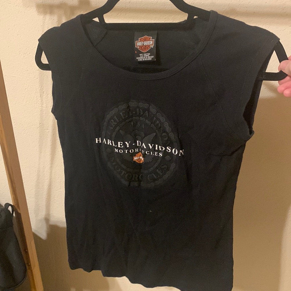 y2k Harley Davidson cap sleeve tee!